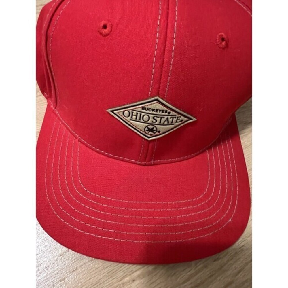 Ohio State Buckeyes Snapback Hat Red Contrast Stitch OSU Official Headwear‎ OSFM